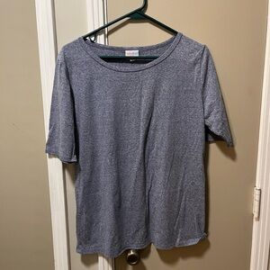 LuLaRoe Gray Short Sleeve Tee Classic Crew Neck